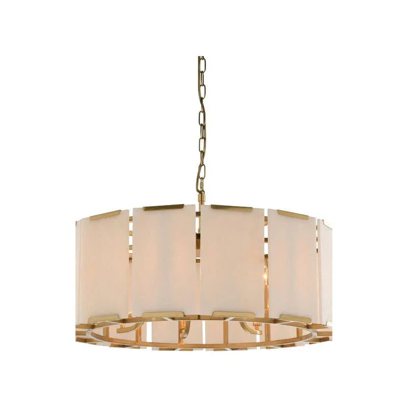 Perla Warm Antique Brass Chandelier - LOOMLAN - Wildwood - Chandeliers
