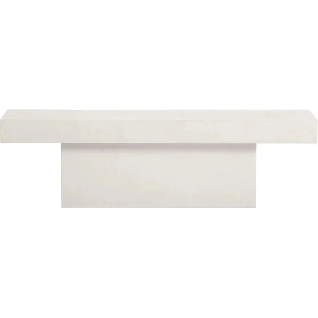 Perpetual T-Bench – White Outdoor Bench-Outdoor Benches-Seasonal Living-LOOMLAN