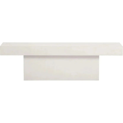 Perpetual T-Bench – White Outdoor Bench-Outdoor Benches-Seasonal Living-LOOMLAN