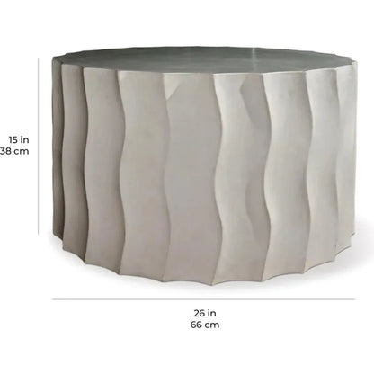 Wave Accent Table (Wide) - Slate Grey Outdoor End Table - LOOMLAN - Seasonal Living - Outdoor Side Tables