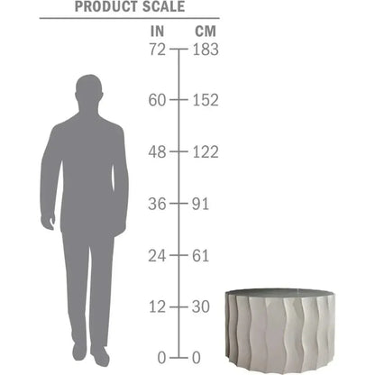 Wave Accent Table (Wide) - Slate Grey Outdoor End Table - LOOMLAN - Seasonal Living - Outdoor Side Tables