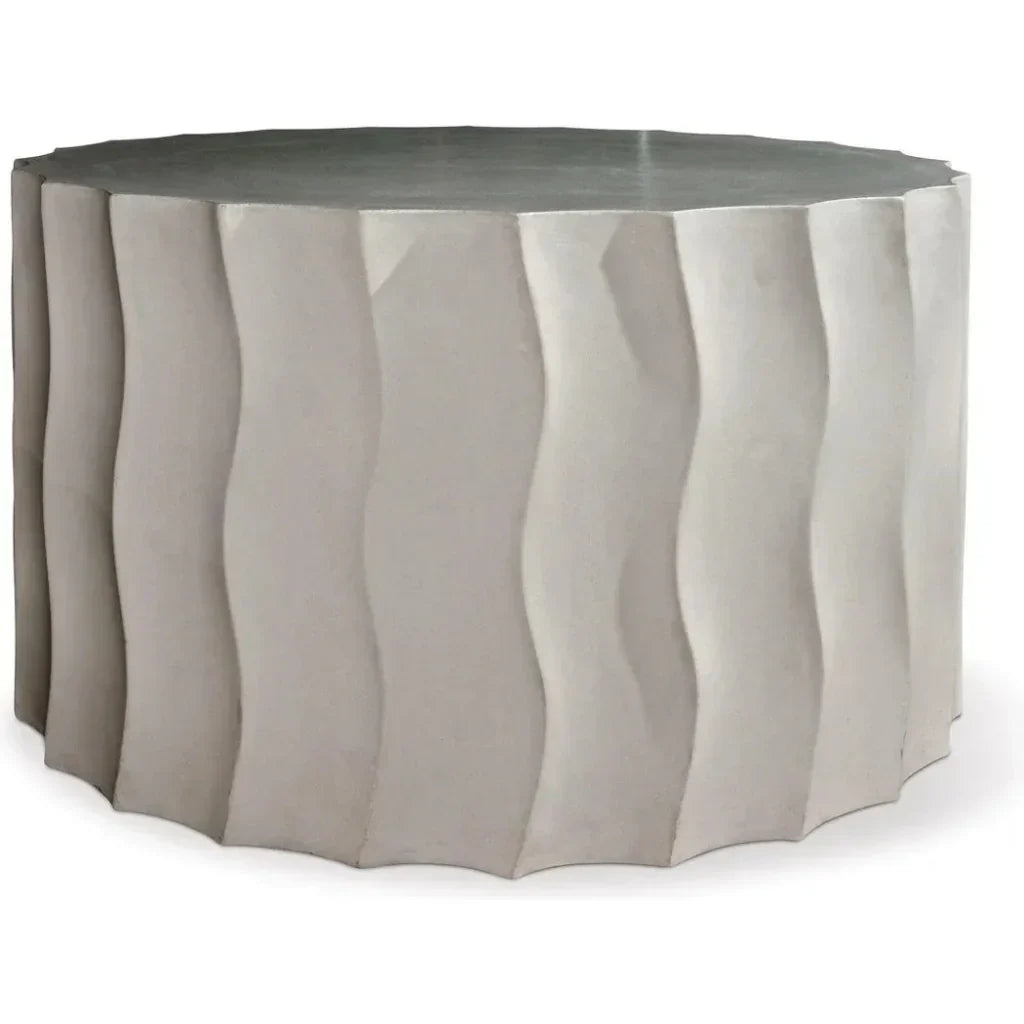 Wave Accent Table (Wide) - Slate Grey Outdoor End Table - LOOMLAN - Seasonal Living - Outdoor Side Tables