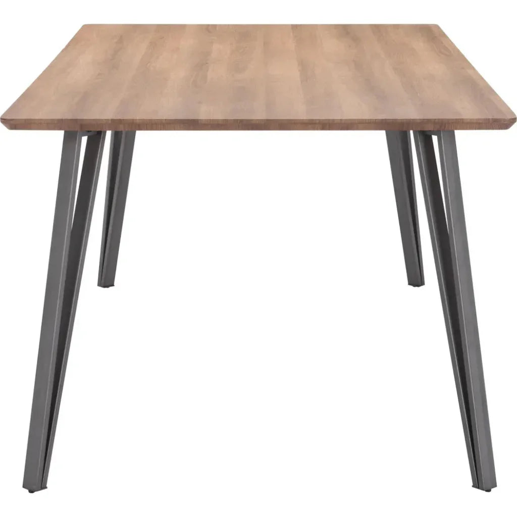 Perpignan Dining Table Brown-Dining Tables-Zuo Modern-LOOMLAN