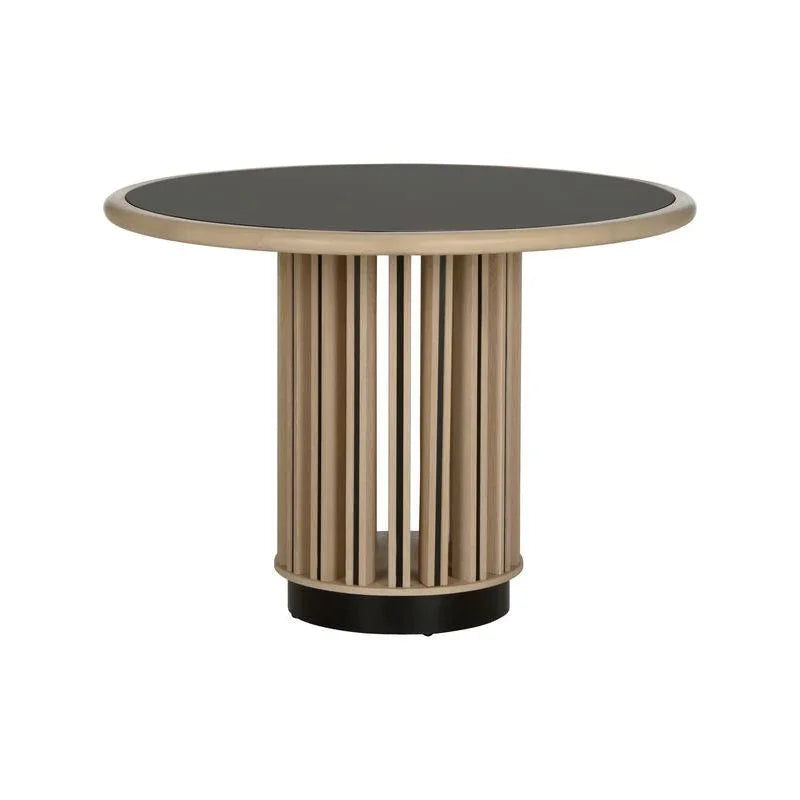 Perret Wooden Round Center Table - LOOMLAN - Wildwood - Side Tables