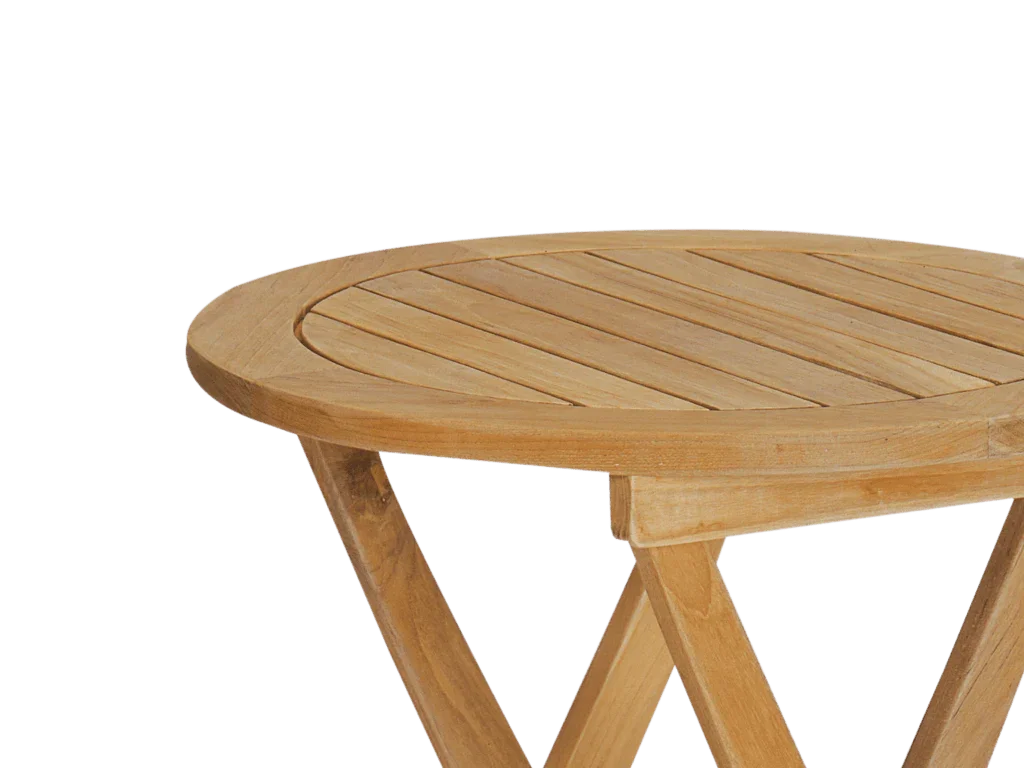 Perrie Teak Patio Round Side Table - LOOMLAN - HiTeak - Outdoor Side Tables
