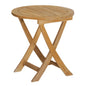 Perrie Teak Patio Round Side Table - LOOMLAN - HiTeak - Outdoor Side Tables