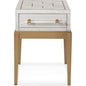 Perrine Wood White Square Accent Table - LOOMLAN - Bassett Mirror - Side Tables
