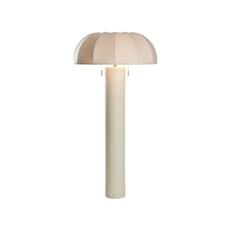 Perruche Umbrella Styled White Floor Lamp-Floor Lamps-Wildwood-LOOMLAN