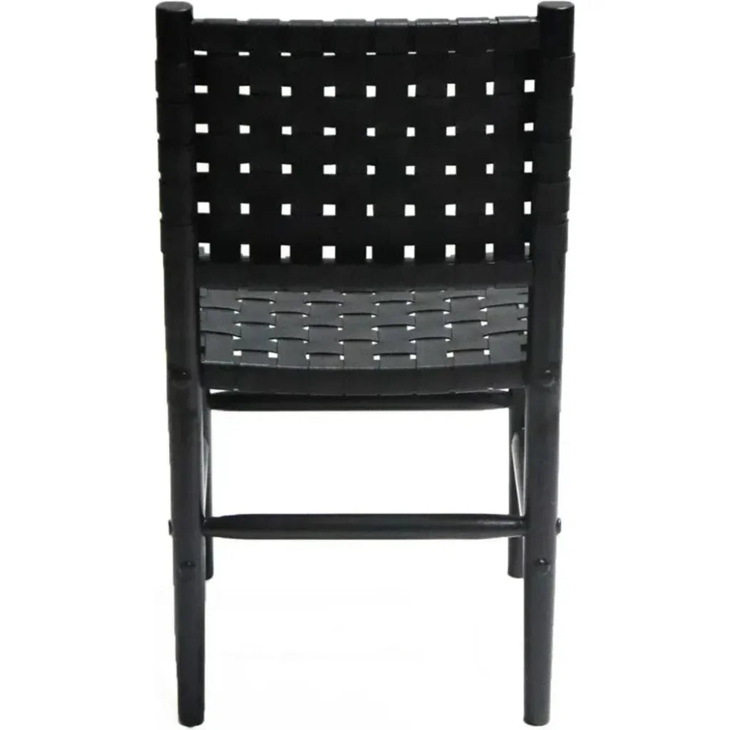 Leather Dining Chair Perry Black - LOOMLAN - Peninsula Home - Dining Chairs