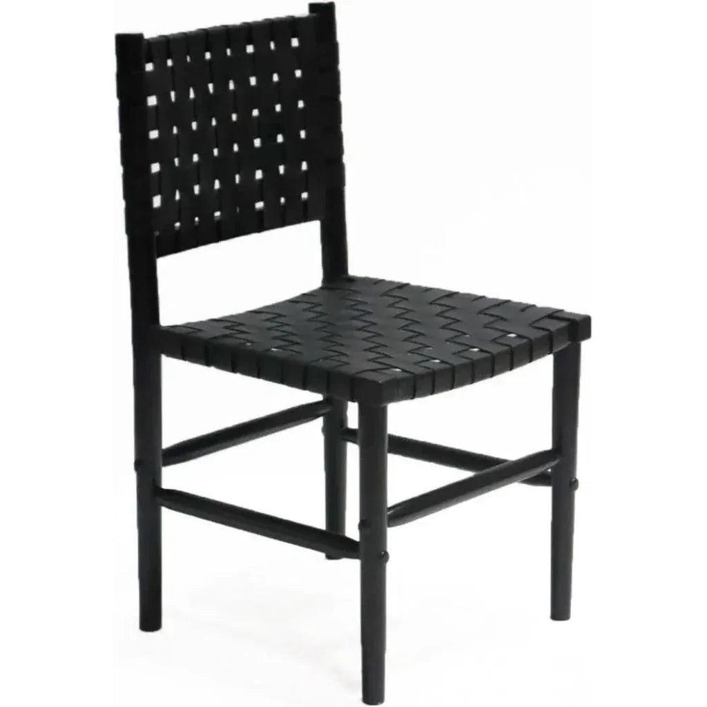 Leather Dining Chair Perry Black - LOOMLAN - Peninsula Home - Dining Chairs