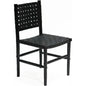 Leather Dining Chair Perry Black - LOOMLAN - Peninsula Home - Dining Chairs
