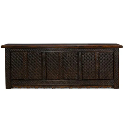 Persian Black Sideboard Extra Large Cabinet 98" - LOOMLAN - Sarreid - Sideboards
