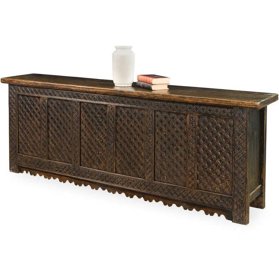 Persian Black Sideboard Extra Large Cabinet 98" - LOOMLAN - Sarreid - Sideboards