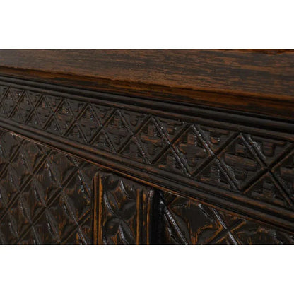 Persian Black Sideboard Extra Large Cabinet 98" - LOOMLAN - Sarreid - Sideboards