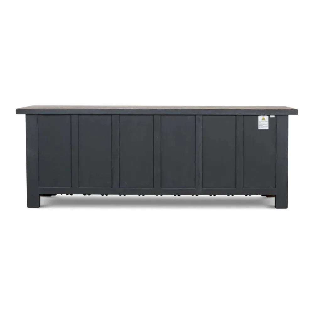 Persian Black Sideboard Extra Large Cabinet 98" - LOOMLAN - Sarreid - Sideboards