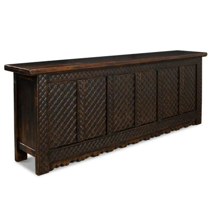 Persian Black Sideboard Extra Large Cabinet 98" - LOOMLAN - Sarreid - Sideboards
