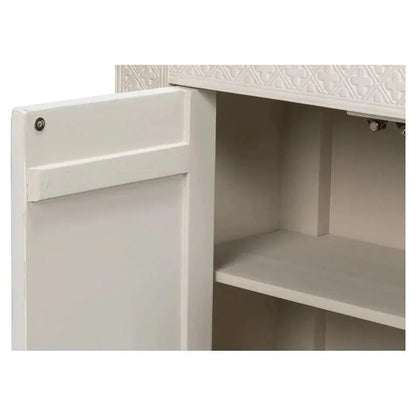 Persian Sideboard Antique White Cabinet For Living Room - LOOMLAN - Sarreid - Sideboards