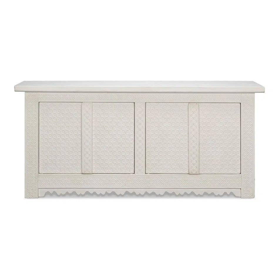 Persian Sideboard Antique White Cabinet For Living Room - LOOMLAN - Sarreid - Sideboards