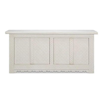 Persian Sideboard Antique White Cabinet For Living Room - LOOMLAN - Sarreid - Sideboards