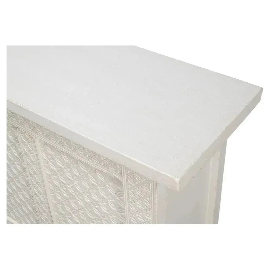 Persian Sideboard Antique White Cabinet For Living Room - LOOMLAN - Sarreid - Sideboards