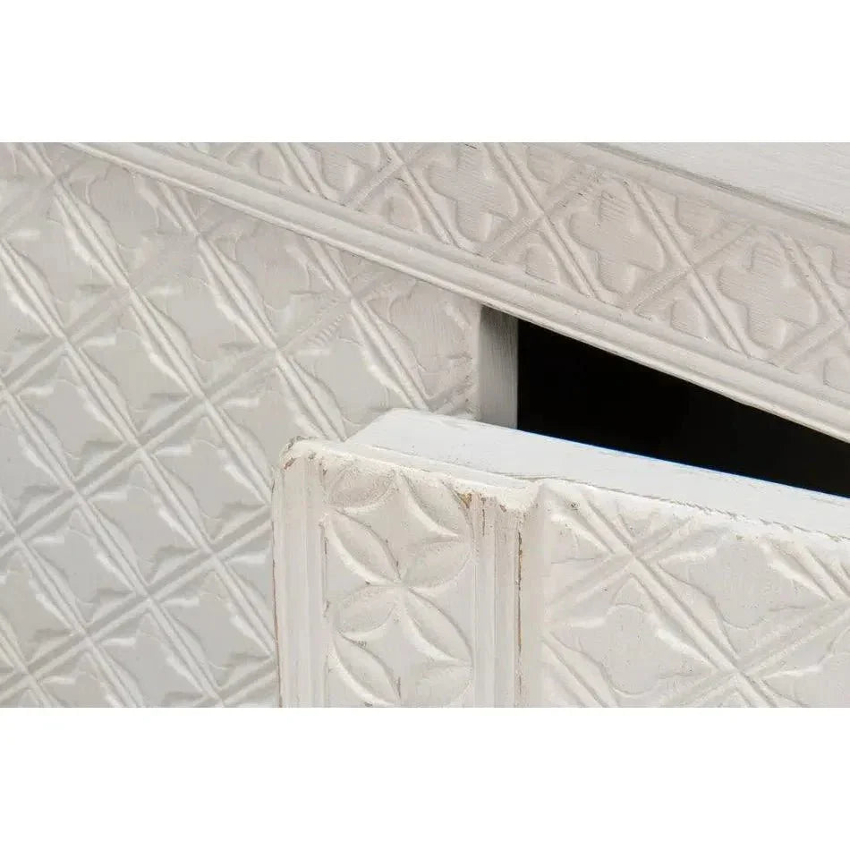 Persian Sideboard Antique White Cabinet For Living Room - LOOMLAN - Sarreid - Sideboards