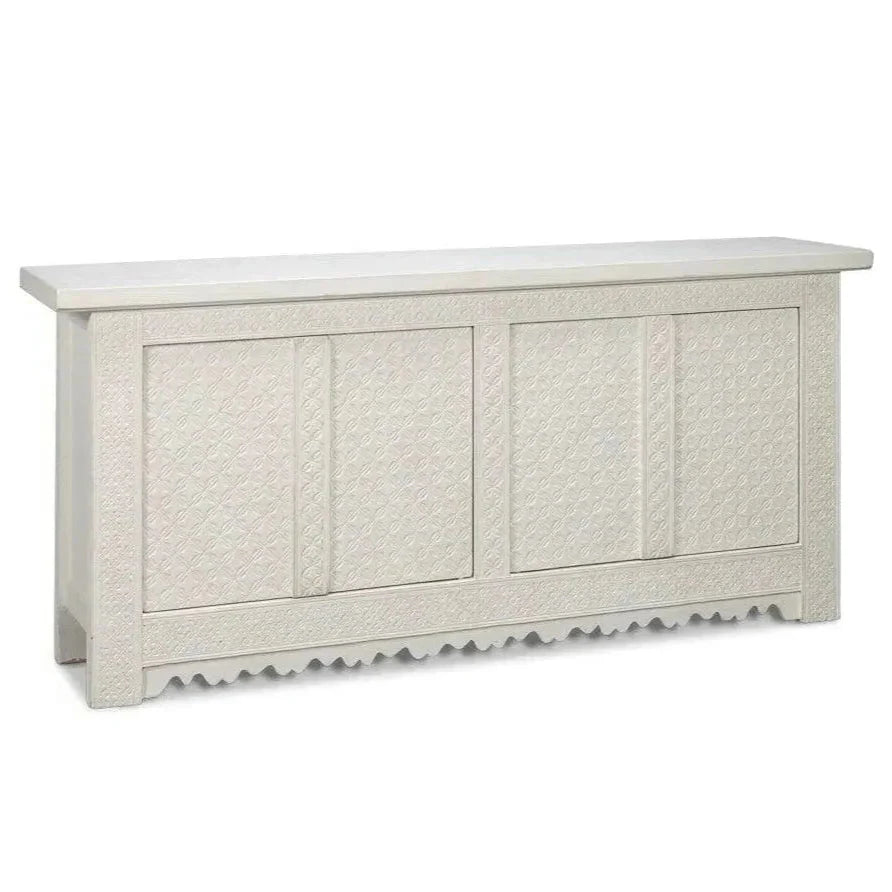 Persian Sideboard Antique White Cabinet For Living Room - LOOMLAN - Sarreid - Sideboards