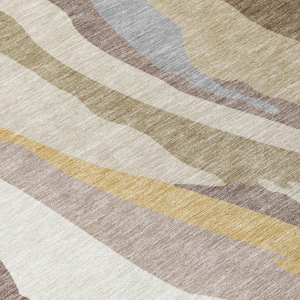 Petala Beige Washable Indoor-Outdoor Rug-Outdoor Rugs-LOOMLAN Rugs-LOOMLAN