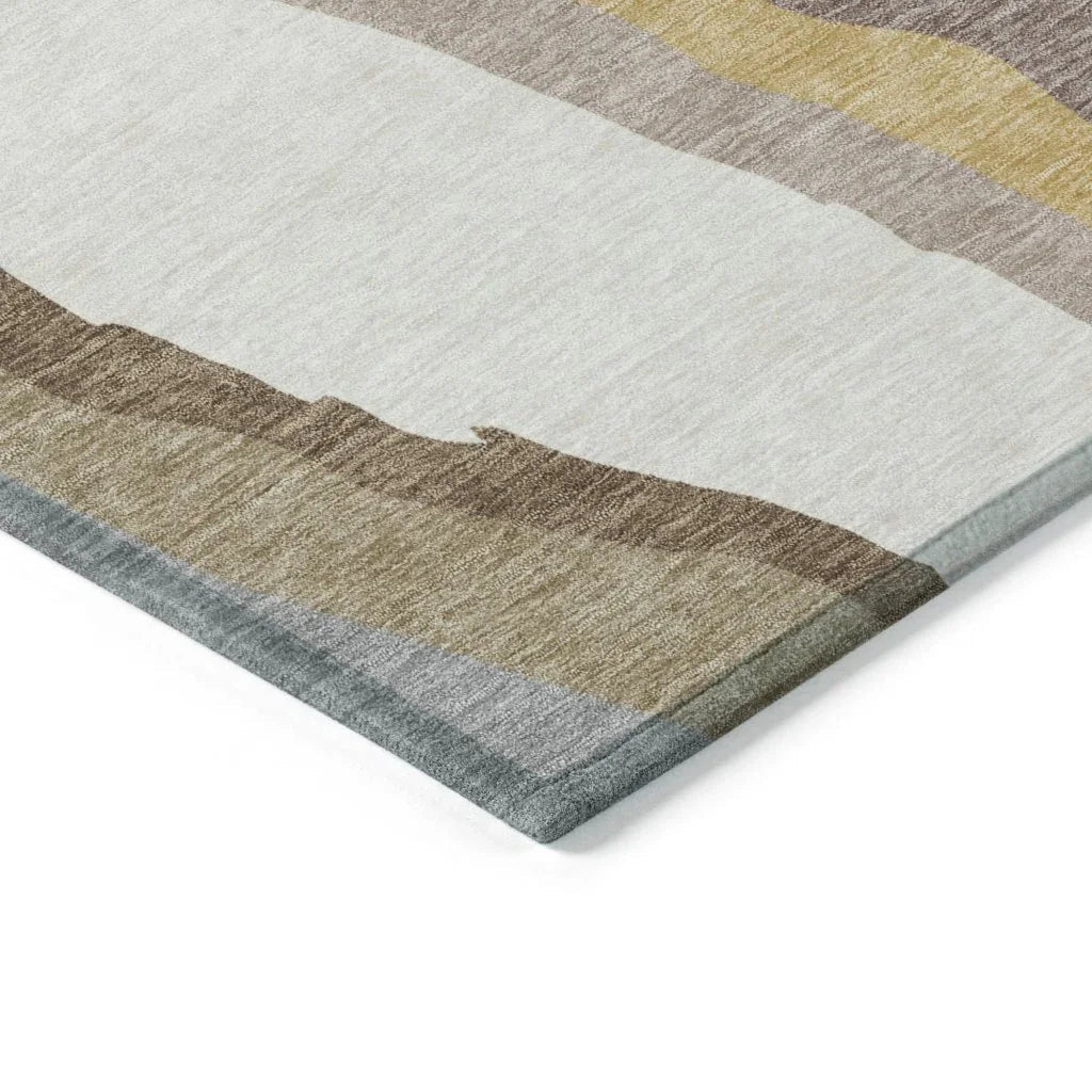 Petala Beige Washable Indoor-Outdoor Rug-Outdoor Rugs-LOOMLAN Rugs-LOOMLAN