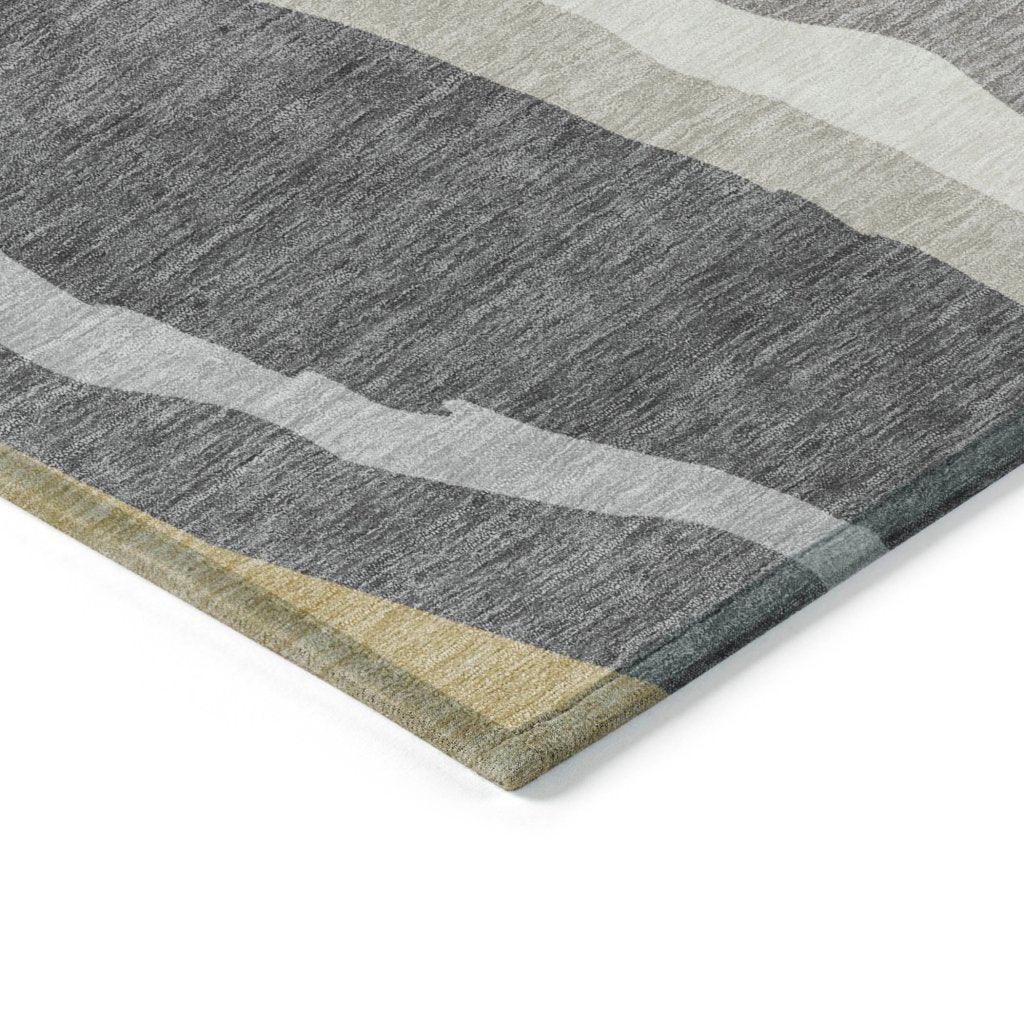 Petala Black Washable Indoor-Outdoor Rug-Outdoor Rugs-LOOMLAN Rugs-LOOMLAN