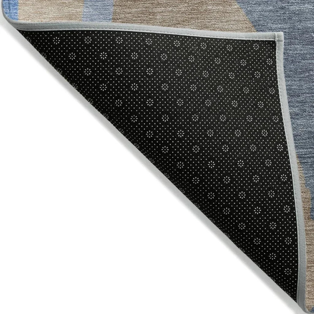 Petala Brown Washable Indoor-Outdoor Rug-Outdoor Rugs-LOOMLAN Rugs-LOOMLAN