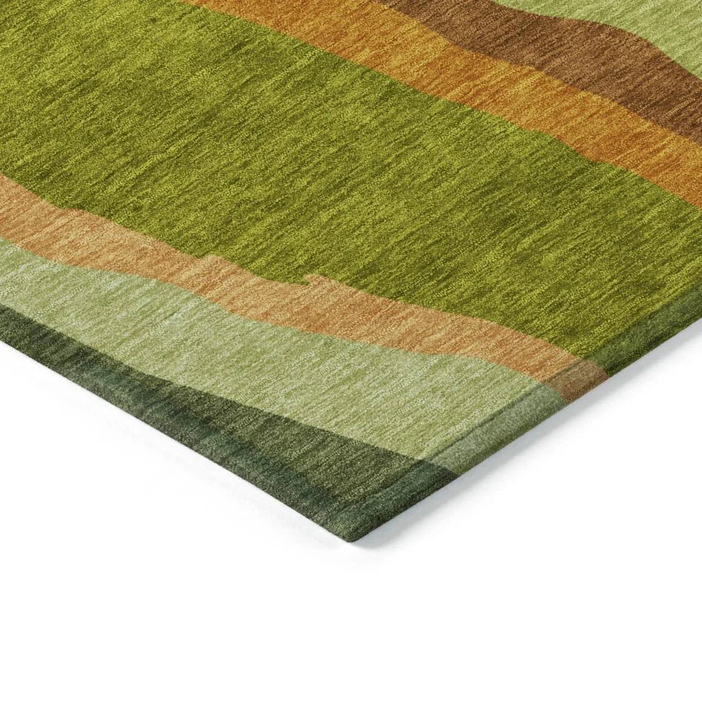 Petala Green Washable Indoor-Outdoor Rug-Outdoor Rugs-LOOMLAN Rugs-LOOMLAN