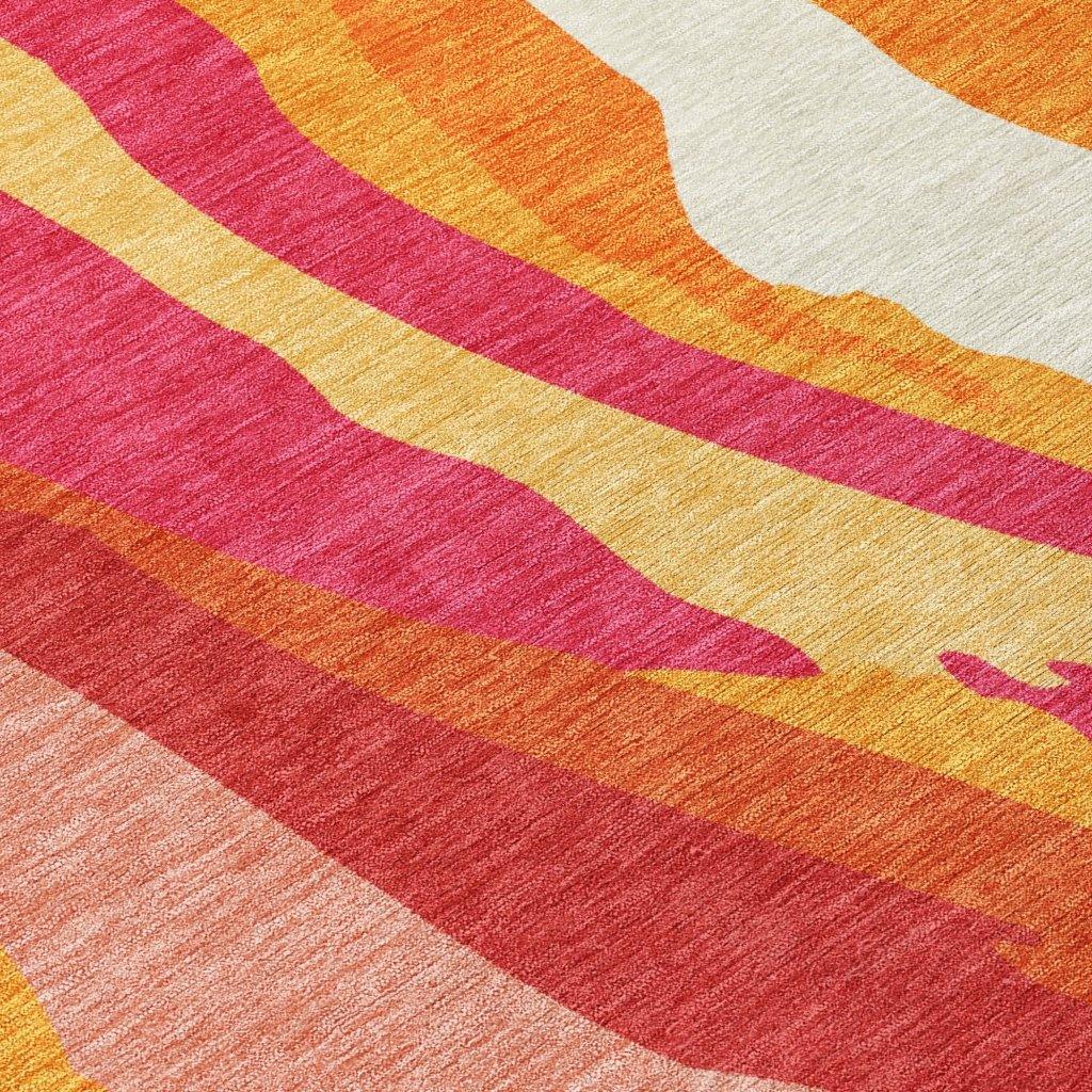 Petala Pink Washable Indoor-Outdoor Rug-Outdoor Rugs-LOOMLAN Rugs-LOOMLAN