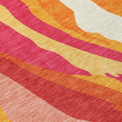 Petala Pink Washable Indoor-Outdoor Rug-Outdoor Rugs-LOOMLAN Rugs-LOOMLAN