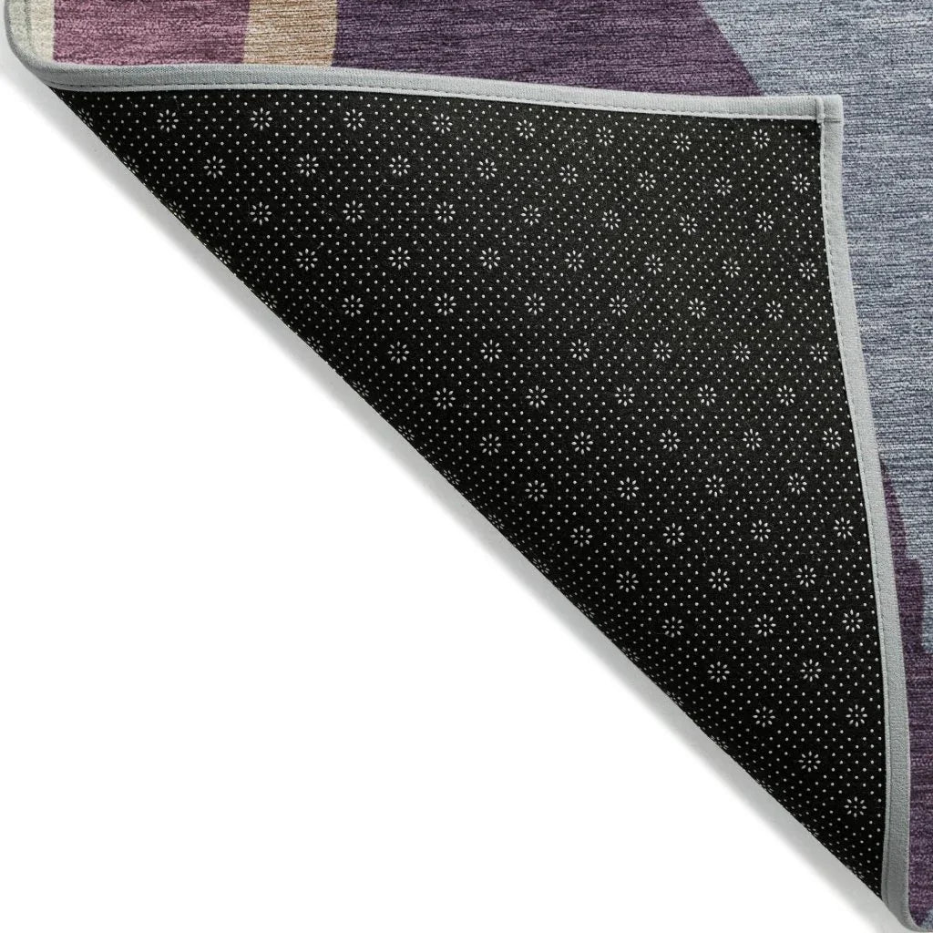 Petala Plum Washable Indoor-Outdoor Rug-Outdoor Rugs-LOOMLAN Rugs-LOOMLAN