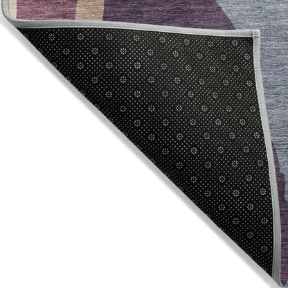 Petala Plum Washable Indoor-Outdoor Rug-Outdoor Rugs-LOOMLAN Rugs-LOOMLAN