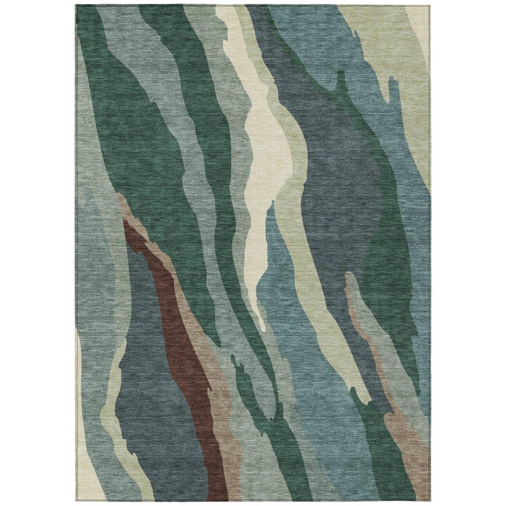 Petala Sage Washable Indoor-Outdoor Rug-Outdoor Rugs-LOOMLAN Rugs-2'6" x 3'10"-LOOMLAN