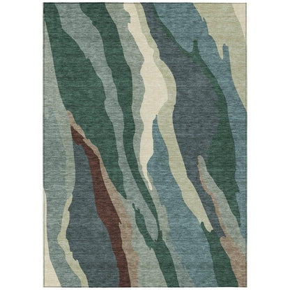 Petala Sage Washable Indoor-Outdoor Rug-Outdoor Rugs-LOOMLAN Rugs-2'6" x 3'10"-LOOMLAN