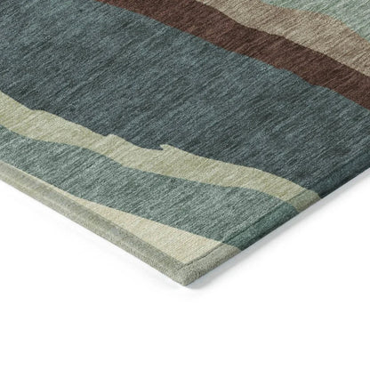 Petala Sage Washable Indoor-Outdoor Rug-Outdoor Rugs-LOOMLAN Rugs-LOOMLAN