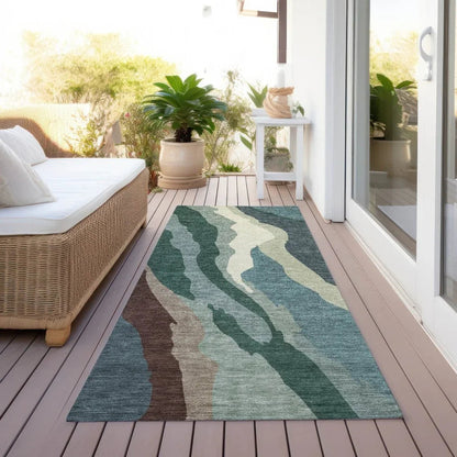Petala Sage Washable Indoor-Outdoor Rug-Outdoor Rugs-LOOMLAN Rugs-LOOMLAN