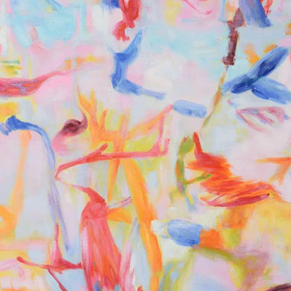 Petite Bubblegum Multicolor Oil Painting Artwork-Framed Wall Art-Chelsea House-LOOMLAN