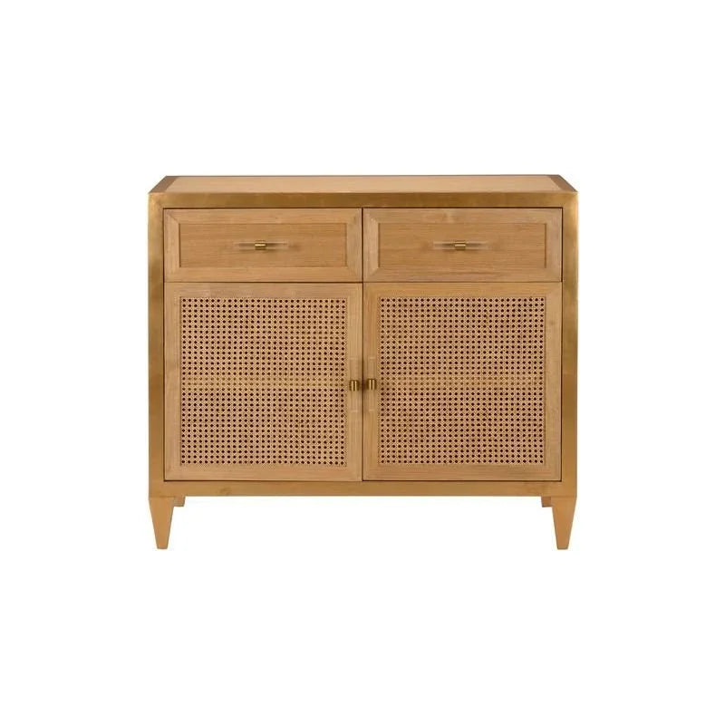 Petite Caned Wood Framed Brown Buffet - LOOMLAN - Chelsea House - Buffets