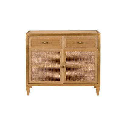 Petite Caned Wood Framed Brown Buffet - LOOMLAN - Chelsea House - Buffets
