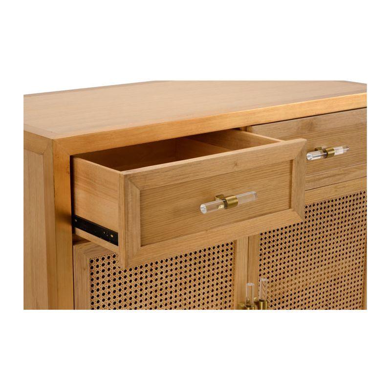 Petite Caned Wood Framed Brown Buffet - LOOMLAN - Chelsea House - Buffets