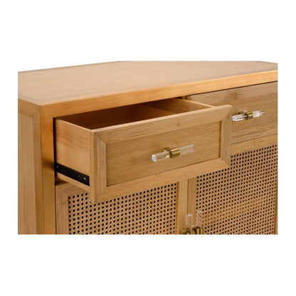 Petite Caned Wood Framed Brown Buffet - LOOMLAN - Chelsea House - Buffets