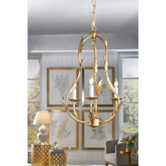 Petite Gold Antique Finish Chandelier - LOOMLAN - Chelsea House - Chandeliers