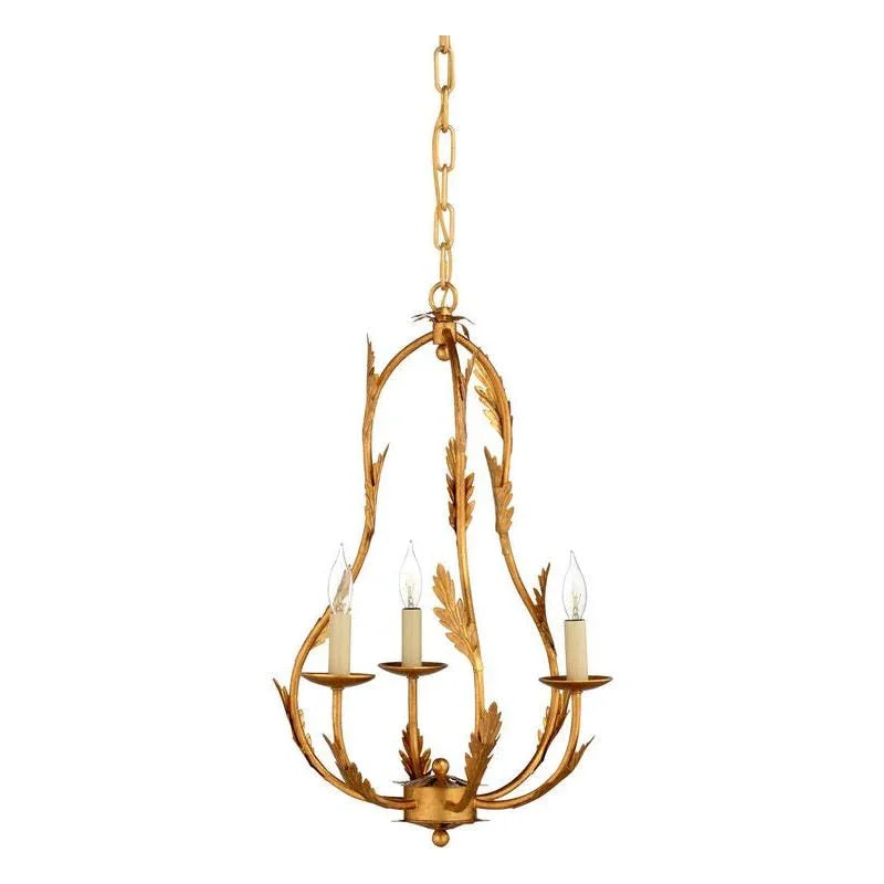 Petite Gold Antique Finish Chandelier - LOOMLAN - Chelsea House - Chandeliers