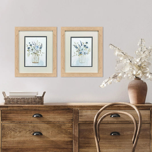 Petite & Sweet Blue Framed Wall Art 2PC