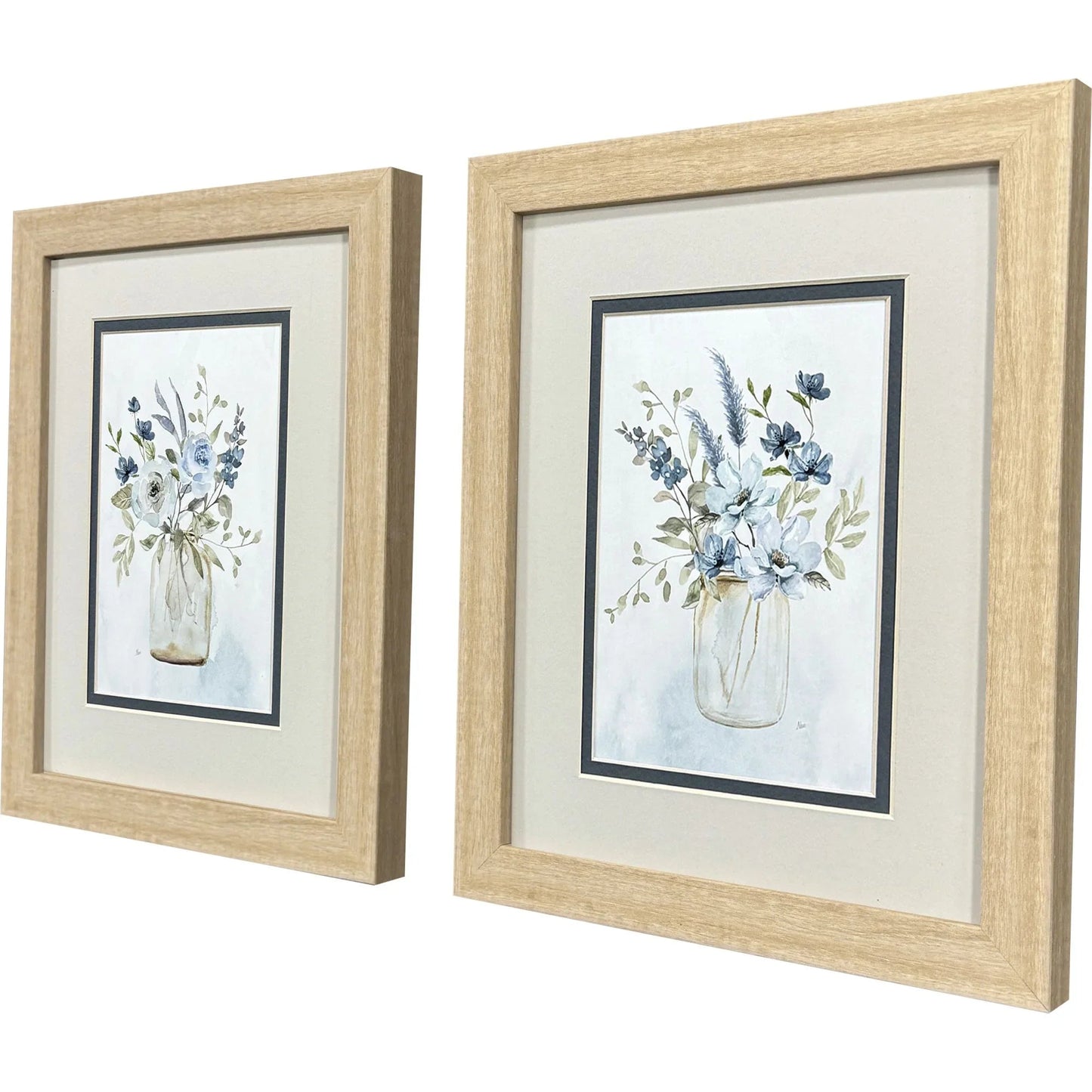 Petite & Sweet Blue Framed Wall Art 2PC