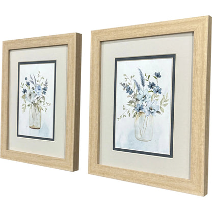 Petite & Sweet Blue Framed Wall Art 2PC