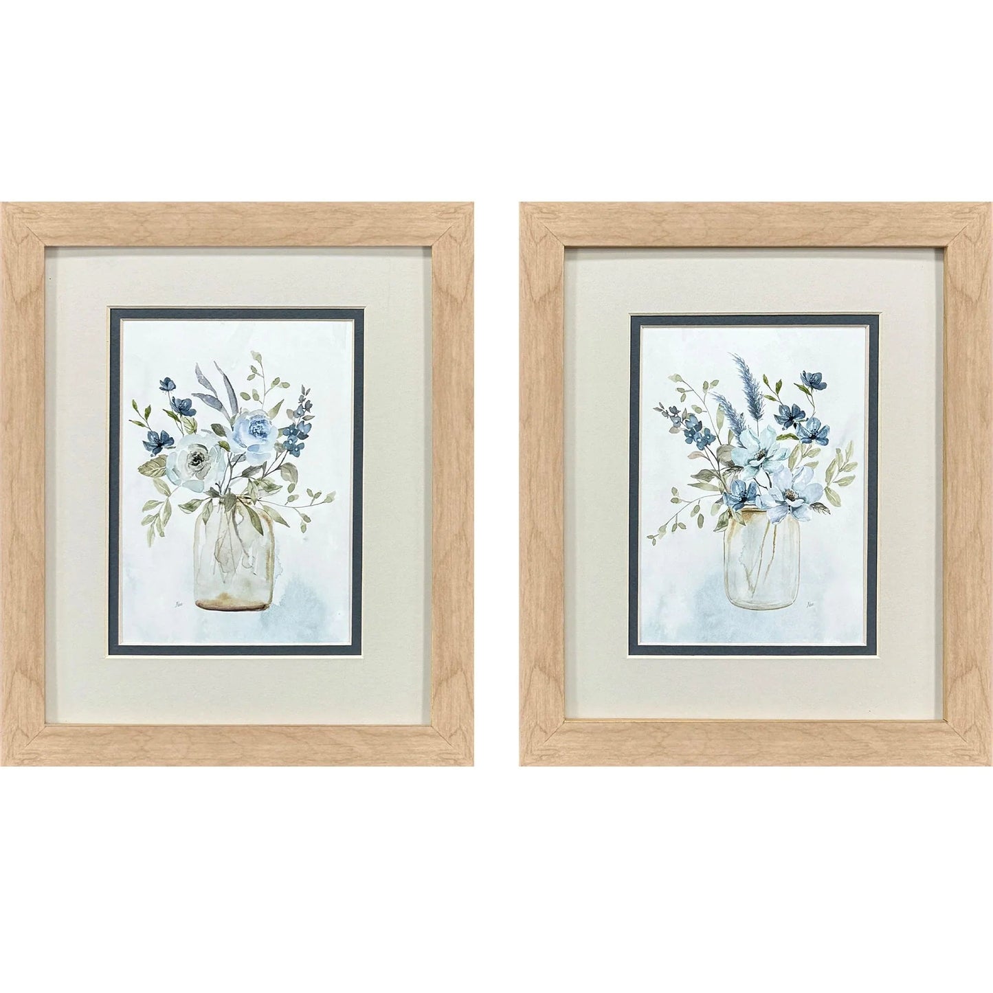 Petite & Sweet Blue Framed Wall Art 2PC